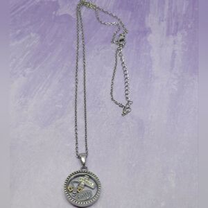 👍5 For $20 Faith Themed Floating Charm Locket Necklace Silver Tone